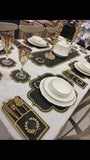 Elegant Table Runner and Placemats Set 19 Pieces