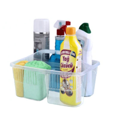 Classy Transparent Organizer Basket with Compartments
