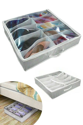 Under Bed Shoes Bag Organizer 10 Compartments