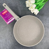 Luxurious Light Grey Granite Pot and 2 Pans