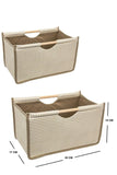Storage Basket With Wooden Handles Small