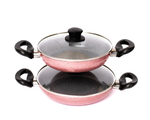 Rose Gold pans set - 2 handles with lids 4pcs
