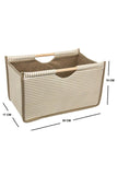Storage Basket With Wooden Handles Small